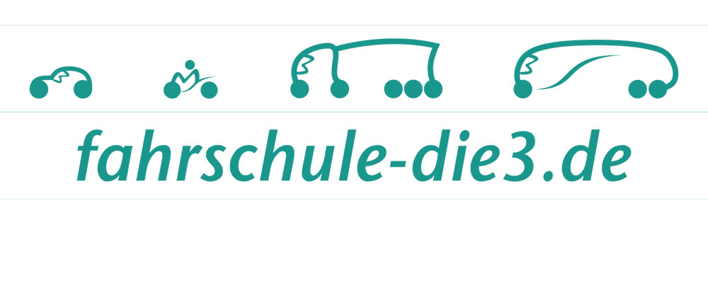 Logo_Fahrschule Die 3_Glashaus_Nuernberg_Logoentwicklung